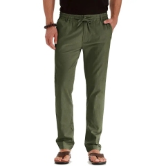 Wholesale Men's Drawstring Linen Pants High Quality Summer Beach Casual Breathable Trousers,Shuliqi Apparel - Men's Clothing Wholesale Manufacturer,