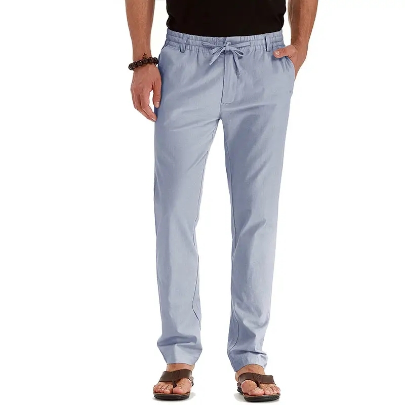 Wholesale Men's Drawstring Linen Pants High Quality Summer Beach Casual Breathable Trousers,Shuliqi Apparel - Men's Clothing Wholesale Manufacturer,