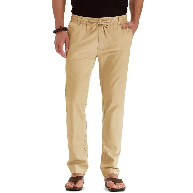 Wholesale Men's Drawstring Linen Pants High Quality Summer Beach Casual Breathable Trousers,Shuliqi Apparel - Men's Clothing Wholesale Manufacturer,