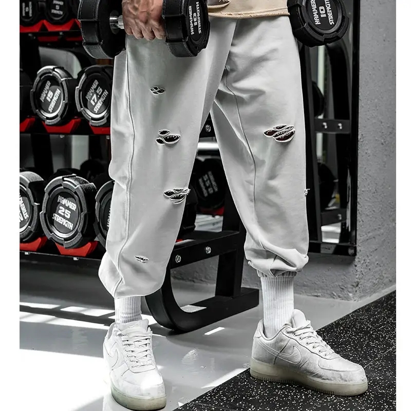 New Arrivals Hip Hop Fashion Pants Men Training Jogging Pants Hole Ripped Sports Casual Streetwear Cargo For Man,Shuliqi Apparel - Men's Clothing Wholesale Manufacturer,New Arrivals Hip Hop Fashion Pants Men Training Jogging Pants Hole Ripped Sports Casual Streetwear Cargo For Man