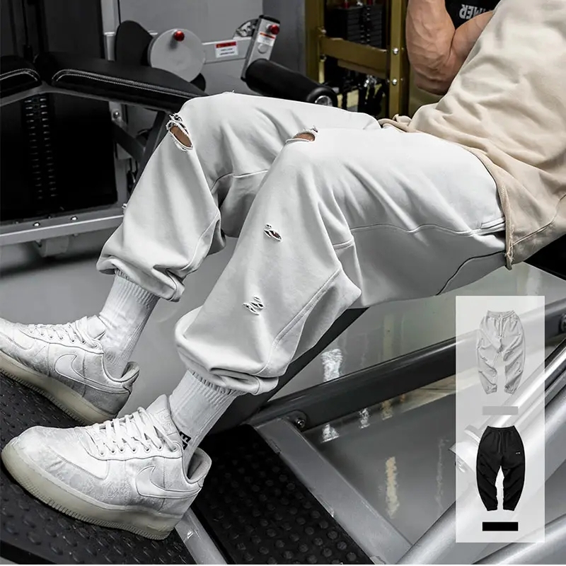 New Arrivals Hip Hop Fashion Pants Men Training Jogging Pants Hole Ripped Sports Casual Streetwear Cargo For Man,Shuliqi Apparel - Men's Clothing Wholesale Manufacturer,New Arrivals Hip Hop Fashion Pants Men Training Jogging Pants Hole Ripped Sports Casual Streetwear Cargo For Man