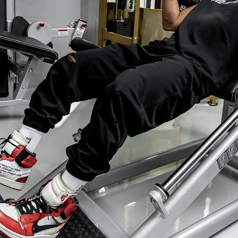 New Arrivals Hip Hop Fashion Pants Men Training Jogging Pants Hole Ripped Sports Casual Streetwear Cargo For Man,Shuliqi Apparel - Men's Clothing Wholesale Manufacturer,New Arrivals Hip Hop Fashion Pants Men Training Jogging Pants Hole Ripped Sports Casual Streetwear Cargo For Man
