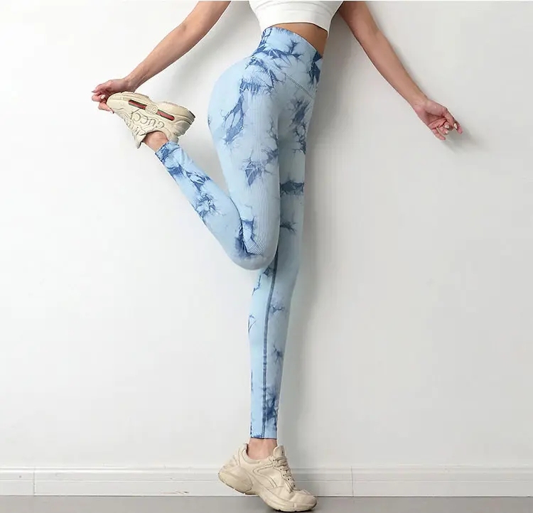 Custom Women's High Waist Peach Buttock Tie Dye Yoga Pants For Sportswear Fitness Tight Workout Marble Printed Leggings,Shuliqi Apparel - Men's Clothing Wholesale Manufacturer,