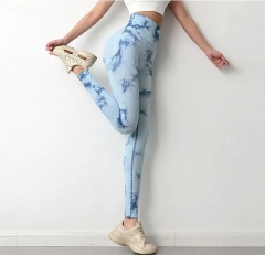 Custom Women's High Waist Peach Buttock Tie Dye Yoga Pants For Sportswear Fitness Tight Workout Marble Printed Leggings,Shuliqi Apparel - Men's Clothing Wholesale Manufacturer,