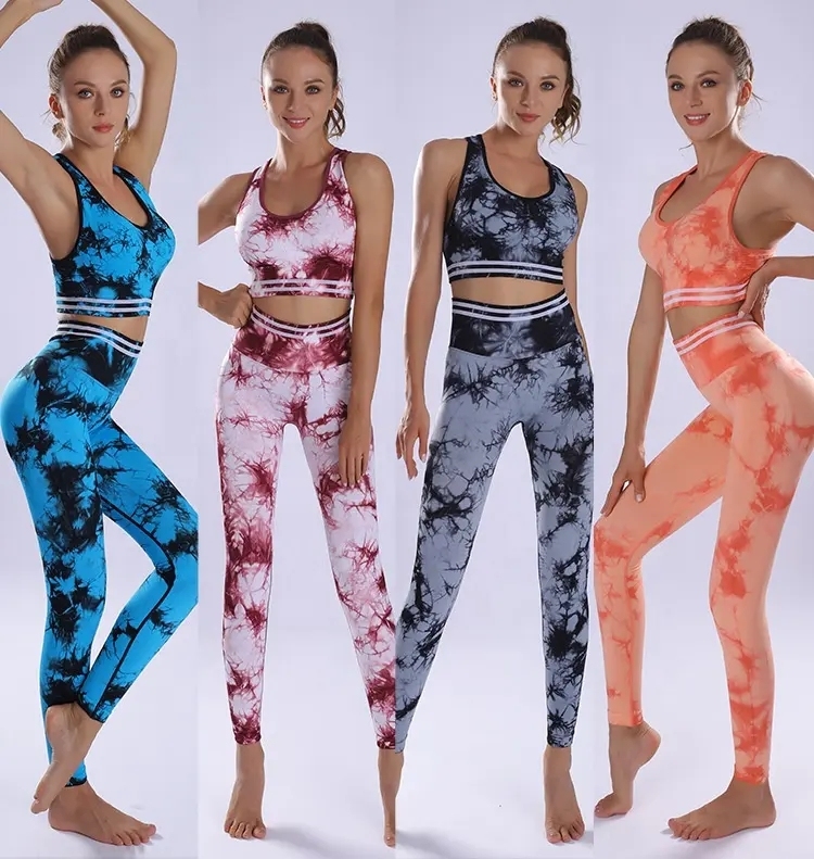 Two Piece Tie Dye Workout Clothing Sports Gym Yoga Set Activewear Sets For Women,Shuliqi Apparel - Men's Clothing Wholesale Manufacturer,Two Piece Tie Dye Workout Clothing Sports Gym Yoga Set Activewear Sets For Women