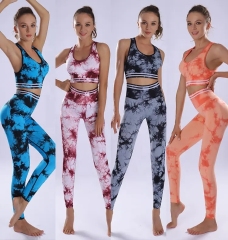 Two Piece Tie Dye Workout Clothing Sports Gym Yoga Set Activewear Sets For Women,Shuliqi Apparel - Men's Clothing Wholesale Manufacturer,Two Piece Tie Dye Workout Clothing Sports Gym Yoga Set Activewear Sets For Women