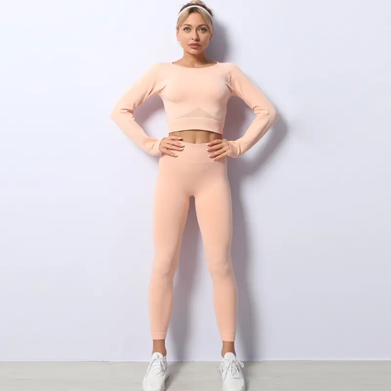 Two Pieces Yoga Set Women Clothing Long Sleeves Two Piece Outfit Women Lady Sport Suit,Shuliqi Apparel - Men's Clothing Wholesale Manufacturer,Two Pieces Yoga Set Women Clothing Long Sleeves Two Piece Outfit Women Lady Sport Suit