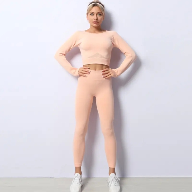 Two Pieces Yoga Set Women Clothing Long Sleeves Two Piece Outfit Women Lady Sport Suit,Shuliqi Apparel - Men's Clothing Wholesale Manufacturer,Two Pieces Yoga Set Women Clothing Long Sleeves Two Piece Outfit Women Lady Sport Suit