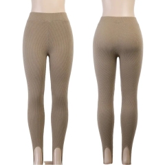 Fall Outdoor Ladies Solid Jogger Scrubs Knit Rib High Waist Stretch Cotton Pants Pantyhose Tights Seamless Womens Leggings,Shuliqi Apparel - Men's Clothing Wholesale Manufacturer,Fall Outdoor Ladies Solid Jogger Scrubs Knit Rib High Waist Stretch Cotton Pants Pantyhose Tights Seamless Womens Leggings