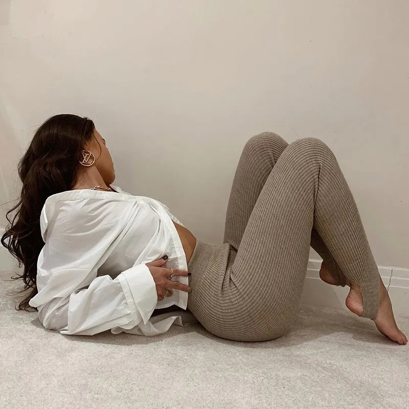 Fall Outdoor Ladies Solid Jogger Scrubs Knit Rib High Waist Stretch Cotton Pants Pantyhose Tights Seamless Womens Leggings,Shuliqi Apparel - Men's Clothing Wholesale Manufacturer,Fall Outdoor Ladies Solid Jogger Scrubs Knit Rib High Waist Stretch Cotton Pants Pantyhose Tights Seamless Womens Leggings