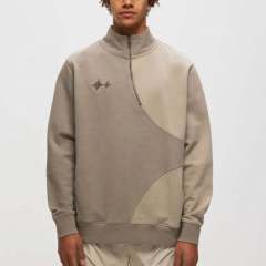 Baggy Quarter Zip Custom Half Patchwork Color Block High Neck Cotton Side Pocket Casual Sweatshirts,Shuliqi Apparel - Men's Clothing Wholesale Manufacturer,Baggy Quarter Zip Custom Half Patchwork Color Block High Neck Cotton Side Pocket Casual Sweatshirts