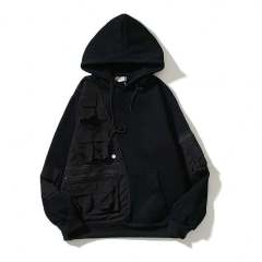 Custom Design Embroidery Multi-Pockets Patchwork Pullover Fleece Men's Retro Oversized Casual Hoodies,Shuliqi Apparel - Men's Clothing Wholesale Manufacturer,Custom Design Embroidery Multi-Pockets Patchwork Pullover Fleece Men's Retro Oversized Casual Hoodies
