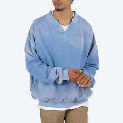 Custom Logo Cotton Oversized Men's Tie Dye V Neck Sweatshirts Crewneck Dropped Shoulder Unisex,Shuliqi Apparel - Men's Clothing Wholesale Manufacturer,Custom Logo Cotton Oversized Men's Tie Dye V Neck Sweatshirts Crewneck Dropped Shoulder Unisex