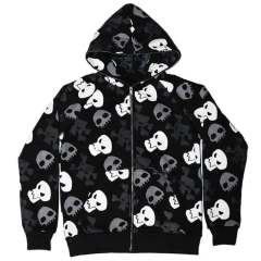 Allover Printing Heavyweight Customs Full Zip Up Puff Print Acid Wash Hoodies,Shuliqi Apparel - Men's Clothing Wholesale Manufacturer,Allover Printing Heavyweight Customs Full Zip Up Puff Print Acid Wash Hoodies