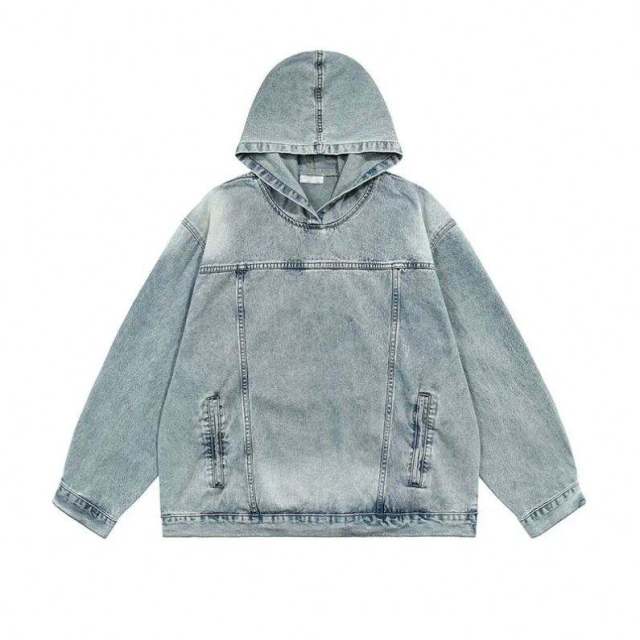Denim Pullover Unisex French Terry 100% Cotton Oversized Acid Wash Custom Hoodies,Shuliqi Apparel - Men's Clothing Wholesale Manufacturer,Denim Pullover Unisex French Terry 100% Cotton Oversized Acid Wash Custom Hoodies