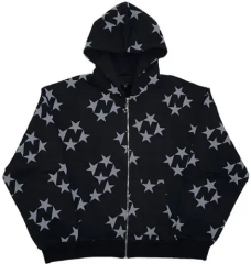 Allover Printing Heavyweight Customs Full Zip Up Puff Print Acid Wash Hoodies,Shuliqi Apparel - Men's Clothing Wholesale Manufacturer,Allover Printing Heavyweight Customs Full Zip Up Puff Print Acid Wash Hoodies