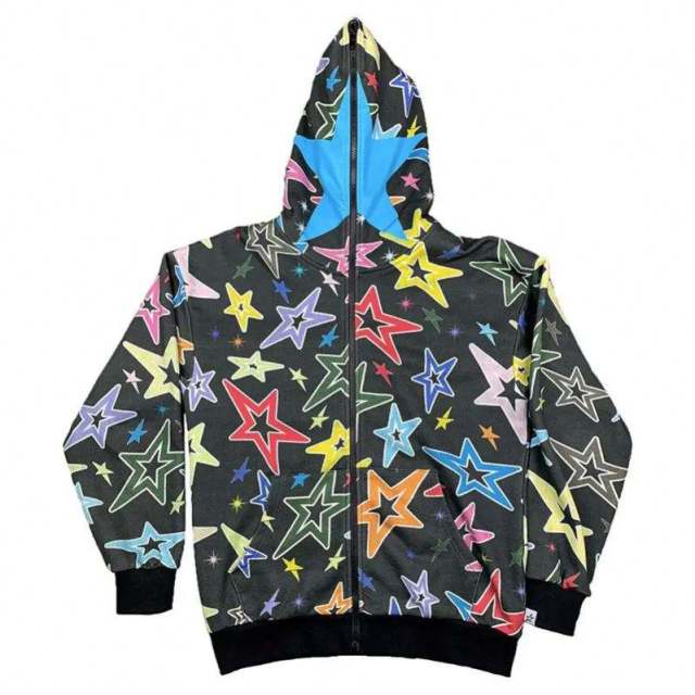 Allover Printing Heavyweight Customs Full Zip Up Puff Print Acid Wash Hoodies,Shuliqi Apparel - Men's Clothing Wholesale Manufacturer,Allover Printing Heavyweight Customs Full Zip Up Puff Print Acid Wash Hoodies