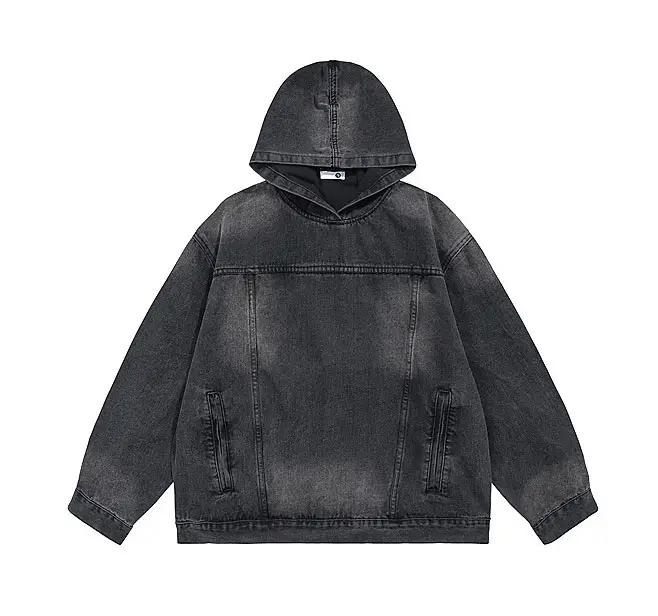 Denim Pullover Unisex French Terry 100% Cotton Oversized Acid Wash Custom Hoodies,Shuliqi Apparel - Men's Clothing Wholesale Manufacturer,Denim Pullover Unisex French Terry 100% Cotton Oversized Acid Wash Custom Hoodies