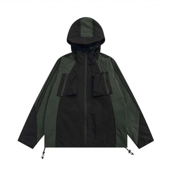 Custom Design Graphic Print Embroidery Logo Unisex Nylontwo-Tone Zipper Arm Striped Windbreaker Street Style,Shuliqi Apparel - Men's Clothing Wholesale Manufacturer,Custom Design Graphic Print Embroidery Logo Unisex Nylontwo-Tone Zipper Arm Striped Windbreaker Street Style