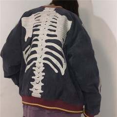 Skeleton Printed Jacket With Thick Round Collar Cotton For Men's And Women's Autumn Winter,Shuliqi Apparel - Men's Clothing Wholesale Manufacturer,Skeleton Printed Jacket With Thick Round Collar Cotton For Men's And Women's Autumn Winter