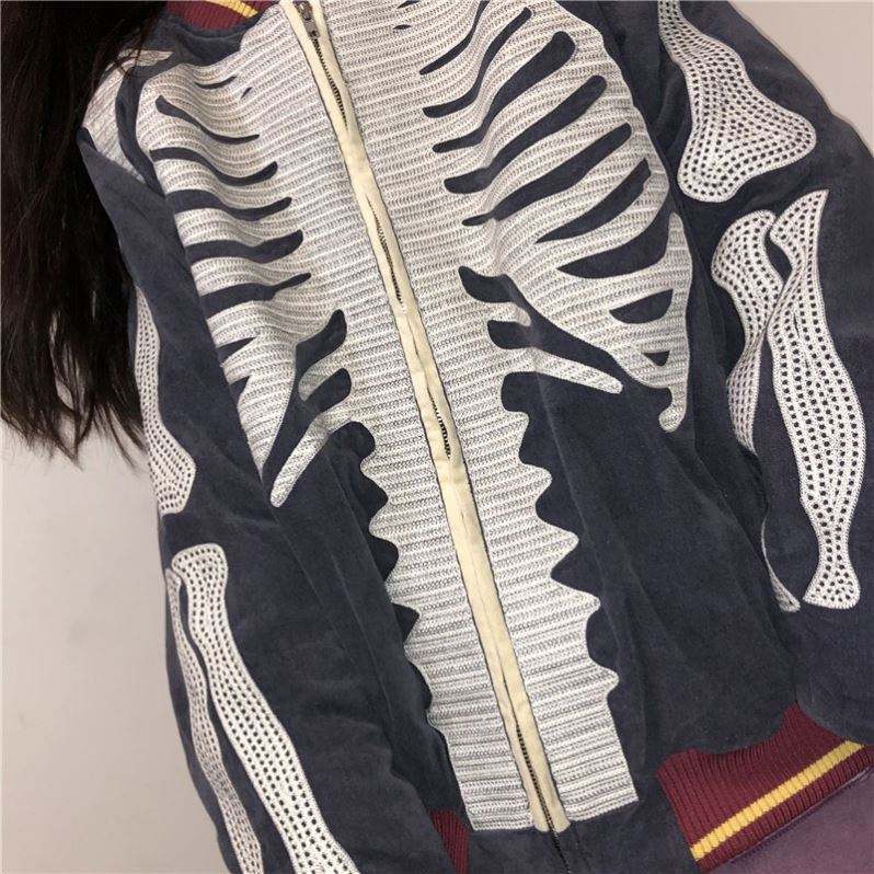 Skeleton Printed Jacket With Thick Round Collar Cotton For Men's And Women's Autumn Winter,Shuliqi Apparel - Men's Clothing Wholesale Manufacturer,Skeleton Printed Jacket With Thick Round Collar Cotton For Men's And Women's Autumn Winter