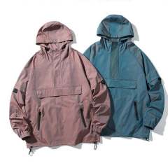 Fashion Streetwear Windbreaker Jackets Custom Hooded Sweatsuit Cargo Collared Coats Men's,Shuliqi Apparel - Men's Clothing Wholesale Manufacturer,