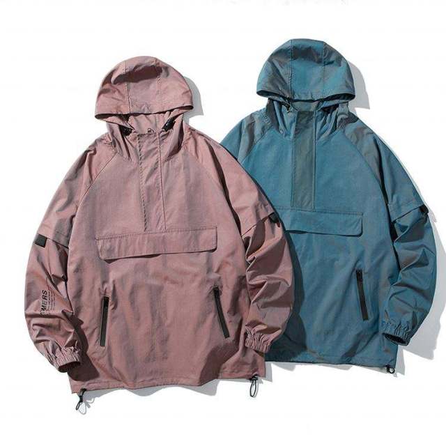 Fashion Streetwear Windbreaker Jackets Custom Hooded Sweatsuit Cargo Collared Coats Men's,Shuliqi Apparel - Men's Clothing Wholesale Manufacturer,
