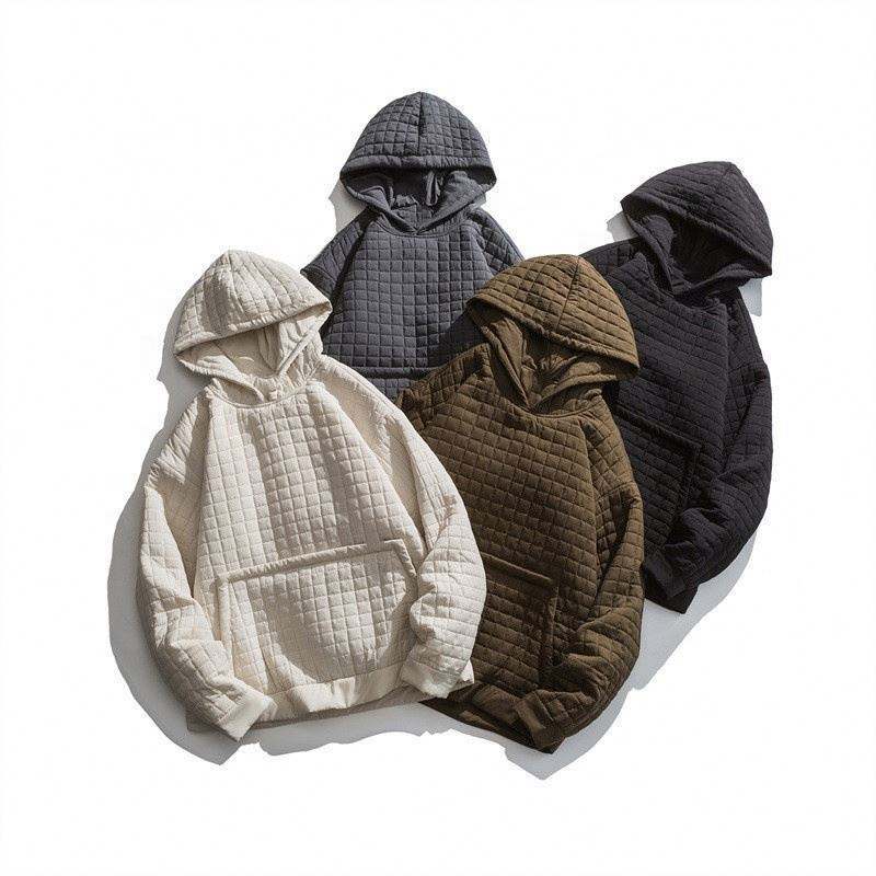 Custom Plaid Casual Hooded Pullover Cotton-Padded Plus Sizes Coat Jacket,Shuliqi Apparel - Men's Clothing Wholesale Manufacturer,Custom Plaid Casual Hooded Pullover Cotton-Padded Plus Sizes Coat Jacket