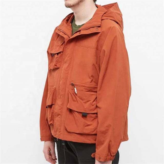 Custom Logo Oversized Nylon Polyester Waterproof 4 Cargo Flap Pockets Zip Up Windbreaker Jackets For Men,Shuliqi Apparel - Men's Clothing Wholesale Manufacturer,Custom Logo Oversized Nylon Polyester Waterproof 4 Cargo Flap Pockets Zip Up Windbreaker Jackets For Men
