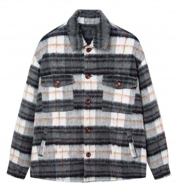 Customized Anti Wool Plaid Applique Men's Coat Casual Loose Plus Size Jacket,Shuliqi Apparel - Men's Clothing Wholesale Manufacturer,Customized Anti Wool Plaid Applique Men's Coat Casual Loose Plus Size Jacket