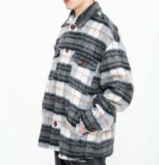 Customized Anti Wool Plaid Applique Men's Coat Casual Loose Plus Size Jacket,Shuliqi Apparel - Men's Clothing Wholesale Manufacturer,Customized Anti Wool Plaid Applique Men's Coat Casual Loose Plus Size Jacket