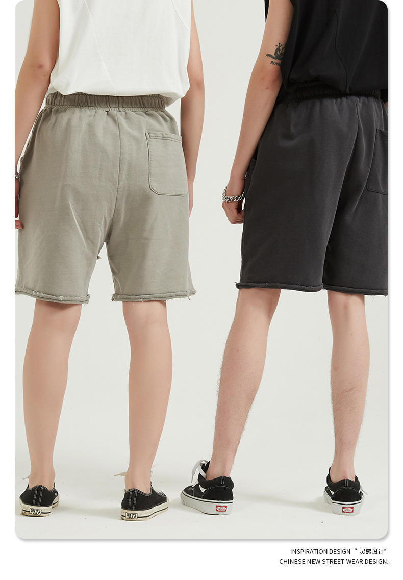 Heavy Wash Vintage Shorts Men's French Terry Medium 100% Cotton Old Dyed Over The Knee Men's Sweat Shorts,Shuliqi Apparel - Men's Clothing Wholesale Manufacturer,Heavy Wash Vintage Shorts Men's French Terry Medium 100% Cotton Old Dyed Over The Knee Men's Sweat Shorts
