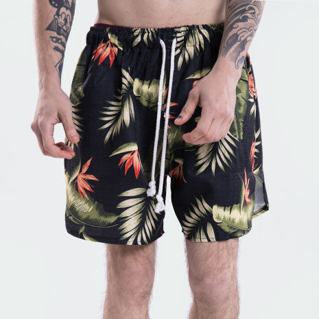 Spring and Summer Sublimation Blanks Shorts Flower Print Elastic Band Men's Shorts,Shuliqi Apparel - Men's Clothing Wholesale Manufacturer,
