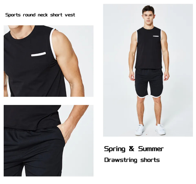 OEM Custom logo blank track men plain tracksuit custom sweatsuit with logo outfits summer two 2 piece short set for men,Shuliqi Apparel - Men's Clothing Wholesale Manufacturer,OEM Custom logo blank track men plain tracksuit custom sweatsuit with logo outfits summer two 2 piece short set for men | Wholesale Men's Apparel | OEM | Shuliqi