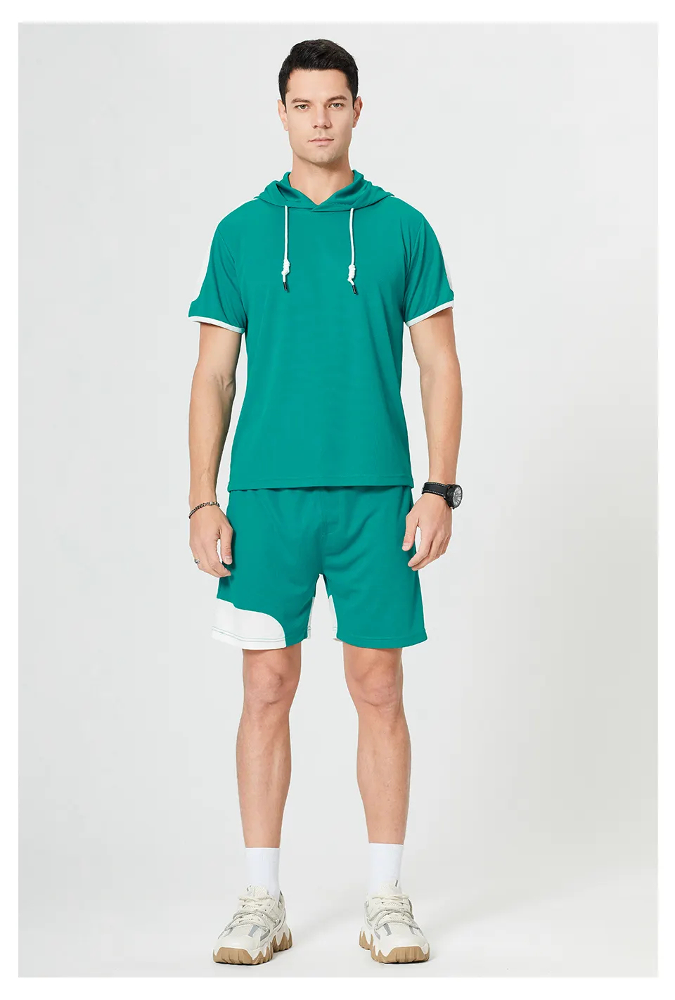 OEM Custom logo Streetwear two piece workout T-shirt joggers shorts unisex tracksuit hoodie short set men,Shuliqi Apparel - Men's Clothing Wholesale Manufacturer,OEM Custom logo Streetwear two piece workout T-shirt joggers shorts unisex tracksuit hoodie short set men | Wholesale Men's Apparel | OEM | Shuliqi