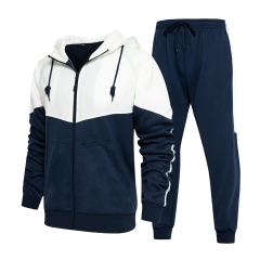 Custom High Quality Soft Pockets Full Zipper Hoodies Sweatshirts And Color Block Joggers Pants For Men,Shuliqi Apparel - Men's Clothing Wholesale Manufacturer,Custom High Quality Soft Pockets Full Zipper Hoodies Sweatshirts And Color Block Joggers Pants For Men