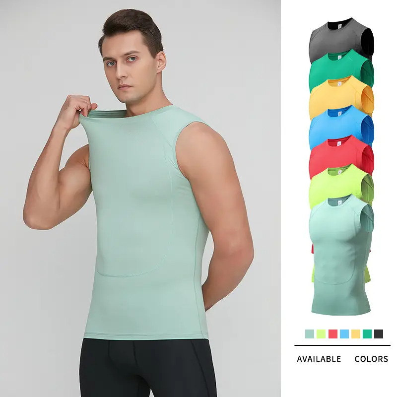 Custom Logo Men's Gym Tank Tops Running Vest High Stretchy Compression Basketball Training Tight Quick Dry Athletics Base Layer,Shuliqi Apparel - Men's Clothing Wholesale Manufacturer,Custom Logo Men's Gym Tank Tops Running Vest High Stretchy Compression Basketball Training Tight Quick Dry Athletics Base Layer