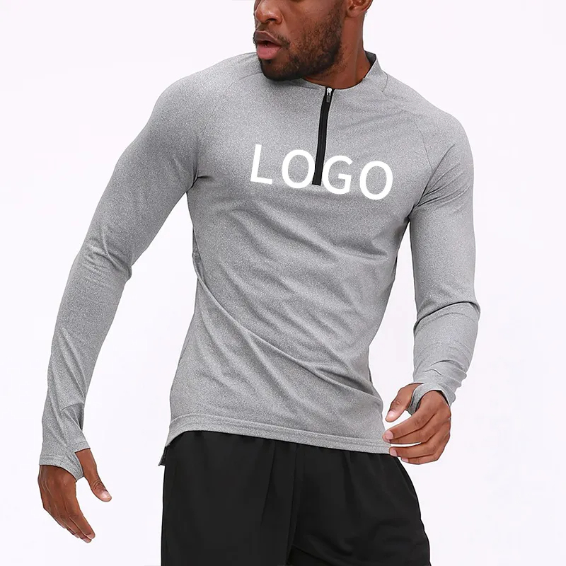 OEM Custom Bodybuilding Training Top Workout Custom Men Zip Compression Long Sleeves Sports Gym T Shirts For Men,Shuliqi Apparel - Men's Clothing Wholesale Manufacturer,OEM Custom Bodybuilding Training Top Workout Custom Men Zip Compression Long Sleeves Sports Gym T Shirts For Men