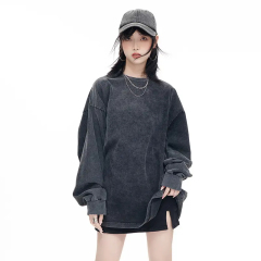 Custom Streetwear 230 Grams 100% Cotton Long Sleeve Drop Shoulder T-Shirts Men Acid Wash Blank T Shirt,Shuliqi Apparel - Men's Clothing Wholesale Manufacturer,Custom Streetwear 230 Grams 100% Cotton Long Sleeve Drop Shoulder T-Shirts Men Acid Wash Blank T Shirt