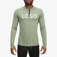 OEM Custom Bodybuilding Training Top Workout Custom Men Zip Compression Long Sleeves Sports Gym T Shirts For Men,Shuliqi Apparel - Men's Clothing Wholesale Manufacturer,OEM Custom Bodybuilding Training Top Workout Custom Men Zip Compression Long Sleeves Sports Gym T Shirts For Men