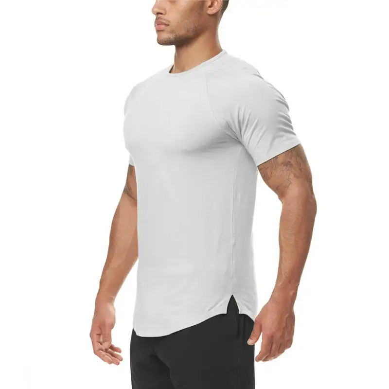OEM Custom Logo Muscle Fit White Short Sleeve Running Sports Fitness Gym Men Gym T Shirt,Shuliqi Apparel - Men's Clothing Wholesale Manufacturer,OEM Custom Logo Muscle Fit White Short Sleeve Running Sports Fitness Gym Men Gym T Shirt