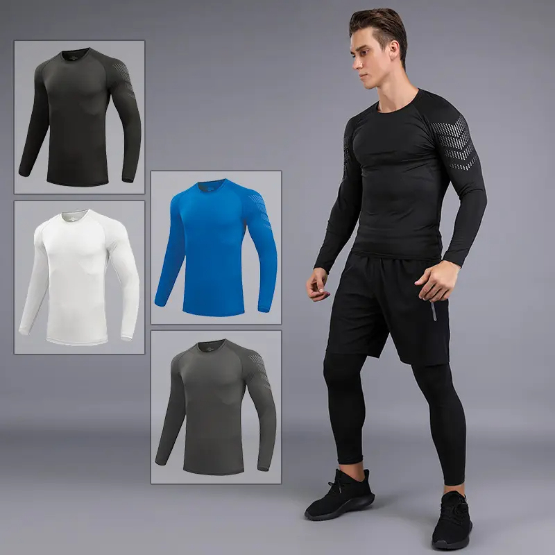 Custom Logo Quick Dry Long Sleeve Athletic Gym T Shirt Training Compression Men Running Sport T Shirt,Shuliqi Apparel - Men's Clothing Wholesale Manufacturer,Custom Logo Quick Dry Long Sleeve Athletic Gym T Shirt Training Compression Men Running Sport T Shirt