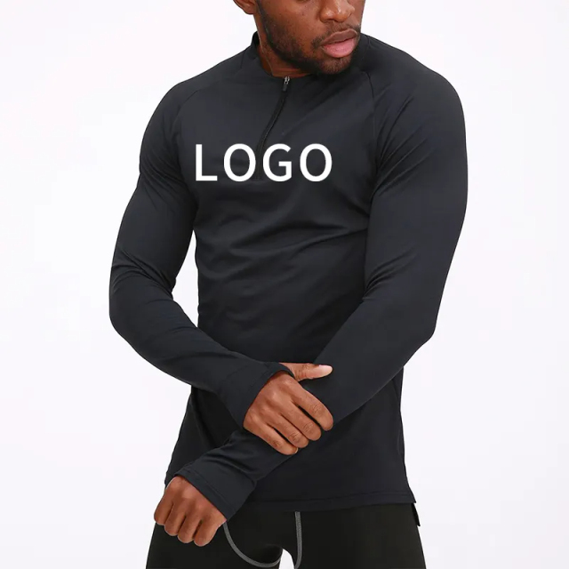 OEM Custom Bodybuilding Training Top Workout Custom Men Zip Compression Long Sleeves Sports Gym T Shirts For Men,Shuliqi Apparel - Men's Clothing Wholesale Manufacturer,OEM Custom Bodybuilding Training Top Workout Custom Men Zip Compression Long Sleeves Sports Gym T Shirts For Men