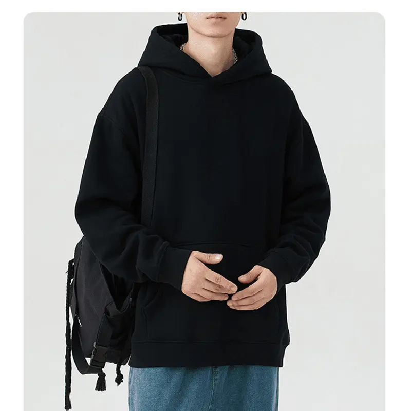 New Arrivals Hot Sales Custom 400g Cotton Blends Solid Color Fleece Lined Blank Hoodies Plus Size Black Hoodies,Shuliqi Apparel - Men's Clothing Wholesale Manufacturer,New Arrivals Hot Sales Custom 400g Cotton Blends Solid Color Fleece Lined Blank Hoodies Plus Size Black Hoodies