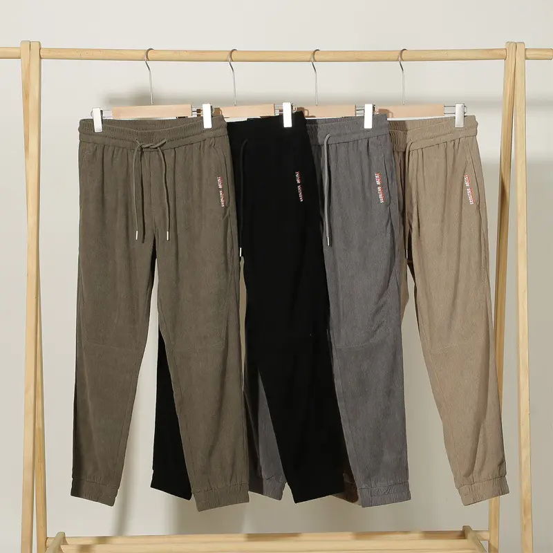 New Arrivals Hot Sales Custom Embroidered Solid Color Drawstring 290g Corduroy Pants Men's Pants,Shuliqi Apparel - Men's Clothing Wholesale Manufacturer,New Arrivals Hot Sales Custom Embroidered Solid Color Drawstring 290g Corduroy Pants Men's Pants | Wholesale Men's Apparel | OEM | Shuliqi