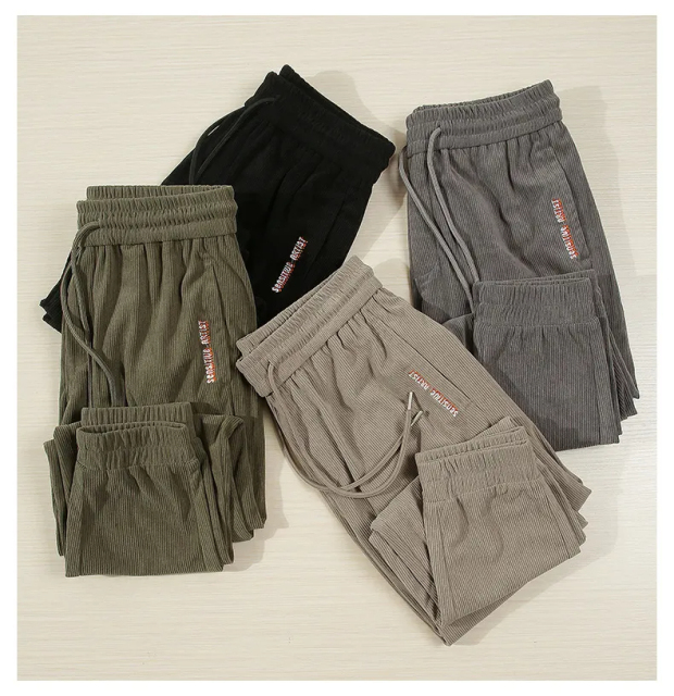 New Arrivals Hot Sales Custom Embroidered Solid Color Drawstring 290g Corduroy Pants Men's Pants,Shuliqi Apparel - Men's Clothing Wholesale Manufacturer,New Arrivals Hot Sales Custom Embroidered Solid Color Drawstring 290g Corduroy Pants Men's Pants | Wholesale Men's Apparel | OEM | Shuliqi