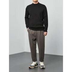 Manufacturer Wholesale Custom Many Color Mock Neck Solid Color Knitted Sweater For Women For Men,Shuliqi Apparel - Men's Clothing Wholesale Manufacturer,Manufacturer Wholesale Custom Many Color Mock Neck Solid Color Knitted Sweater For Women For Men | Wholesale Men's Apparel | OEM | Shuliqi