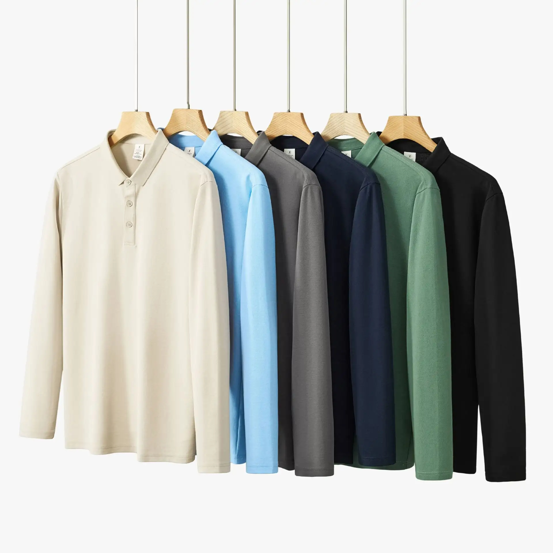 Clothing Manufacturer Custom Solid Color Men T Shirt Polo Long Sleeve Polo Shirts For Men,Shuliqi Apparel - Men's Clothing Wholesale Manufacturer,Clothing Manufacturer Custom Solid Color Men T Shirt Polo Long Sleeve Polo Shirts For Men