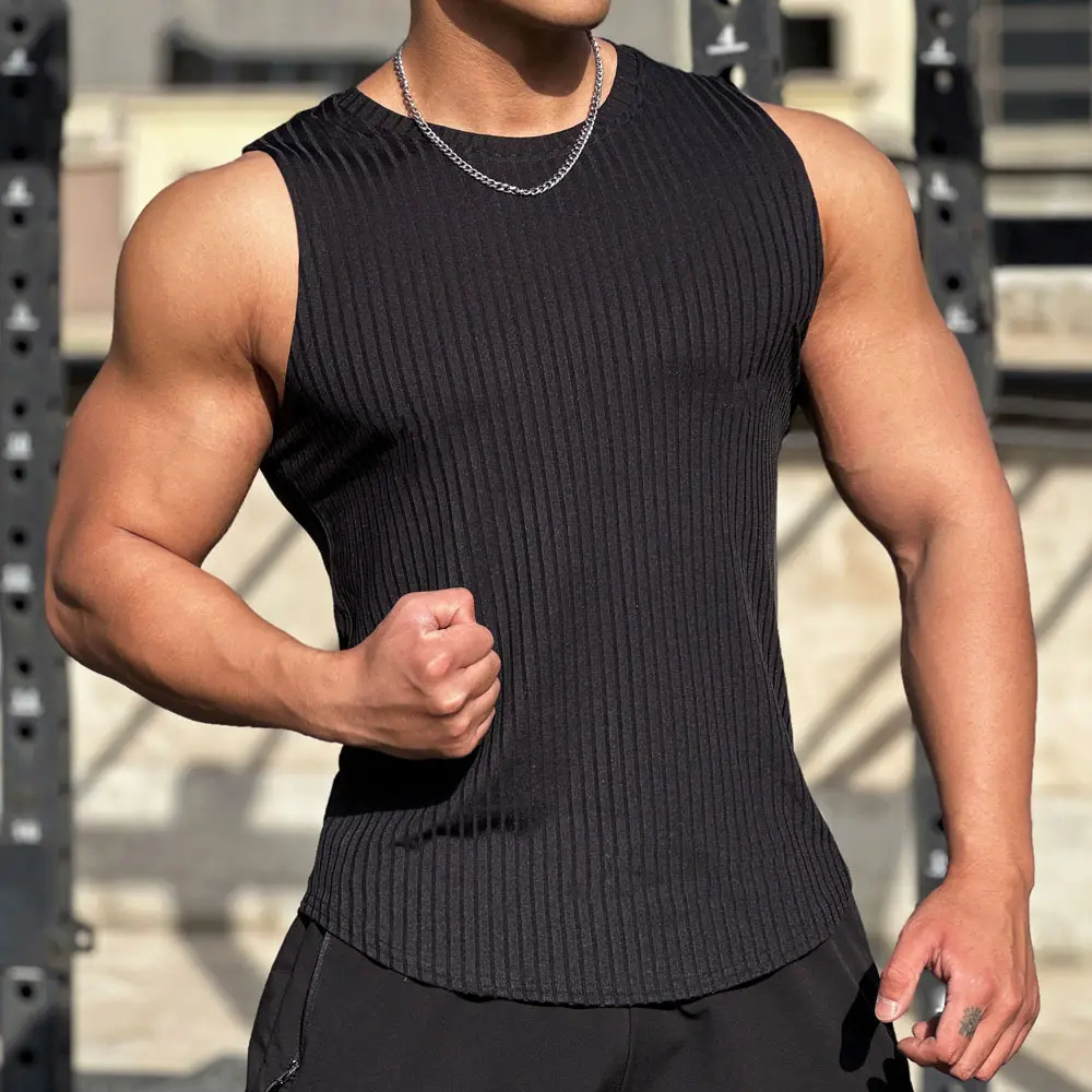 Tank Top Manufacturer Custom Solid Color Quick Dry Elastic Ribbed Tank Top Plus Size Men's Vests,Shuliqi Apparel - Men's Clothing Wholesale Manufacturer,Tank Top Manufacturer Custom Solid Color Quick Dry Elastic Ribbed Tank Top Plus Size Men's Vests
