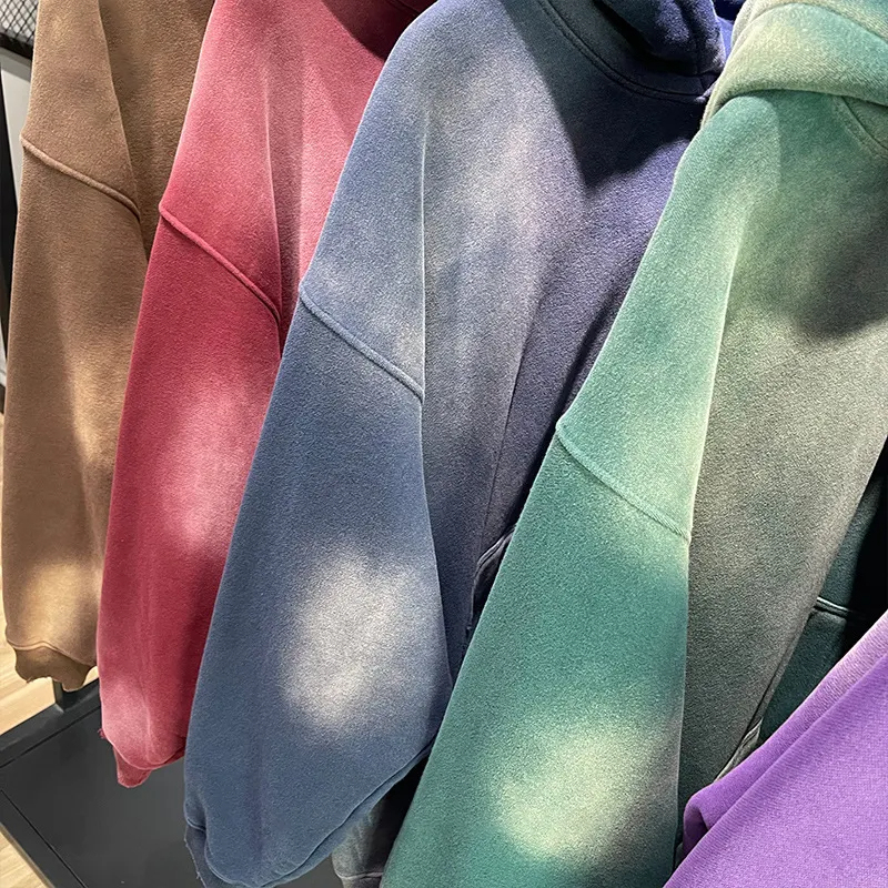 Hoodies Manufacturer Custom 380g 100% Cotton Fleece Distressed Hoodies Washed Men's Hoodies,Shuliqi Apparel - Men's Clothing Wholesale Manufacturer,Hoodies Manufacturer Custom 380g 100% Cotton Fleece Distressed Hoodies Washed Men's Hoodies